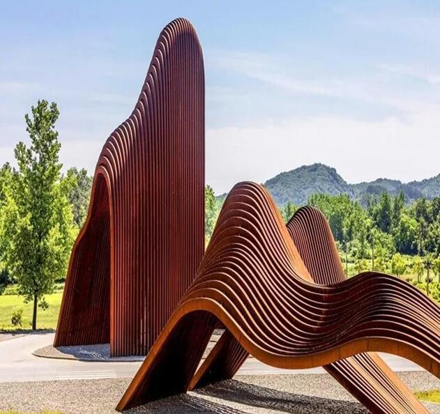 乐业锈钢板造型